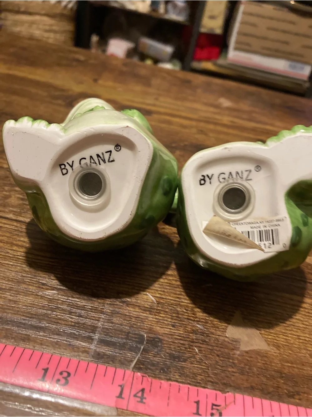 Ganz frog couple salt and pepper shakers